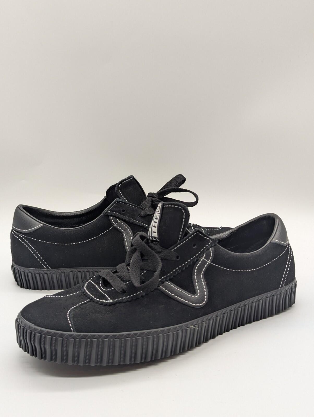 Vans Sport Low Creeper Black Suede Leather Skate Shoes Mens Size 8 / Women's 9.5